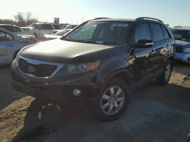 5XYKTCA19BG070540 - 2011 KIA SORENTO BA BLACK photo 2