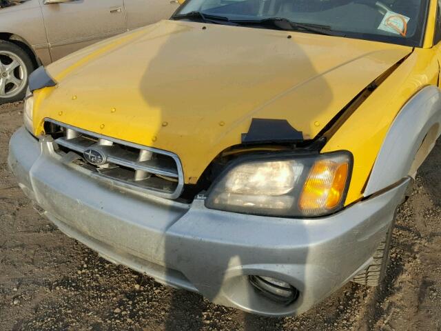 4S4BT61C236103848 - 2003 SUBARU BAJA YELLOW photo 9