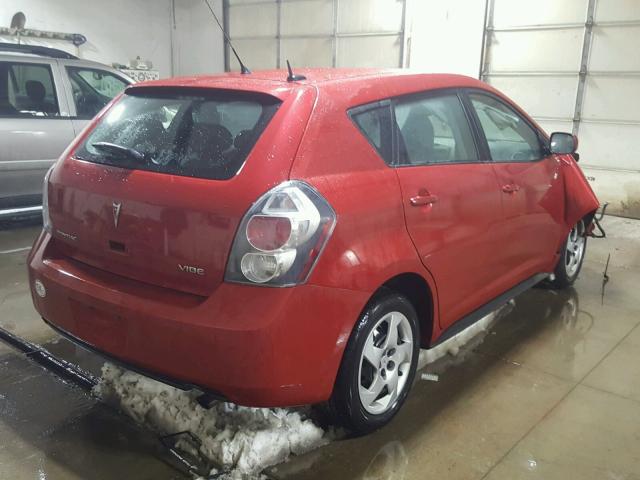 5Y2SP67819Z437100 - 2009 PONTIAC VIBE RED photo 4