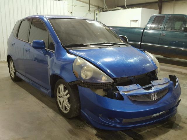 JHMGD38657S033005 - 2007 HONDA FIT S BLUE photo 1