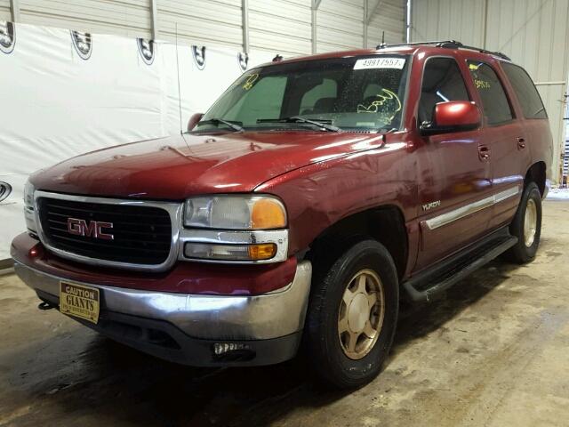 1GKEK13Z23J299414 - 2003 GMC YUKON BURGUNDY photo 2