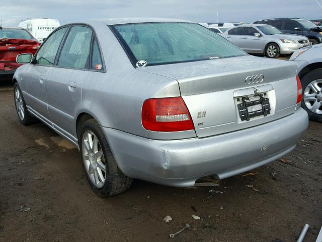 WAURD68D41A044890 - 2001 AUDI S4 2.7 QUA SILVER photo 3