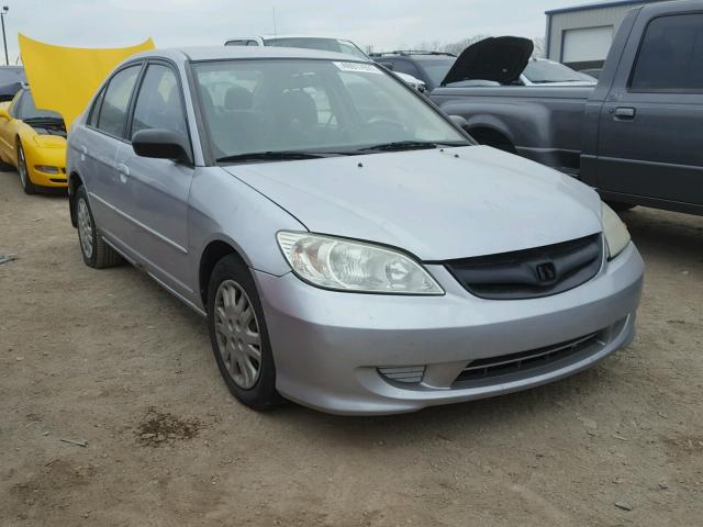 1HGES16535L030478 - 2005 HONDA CIVIC LX SILVER photo 1