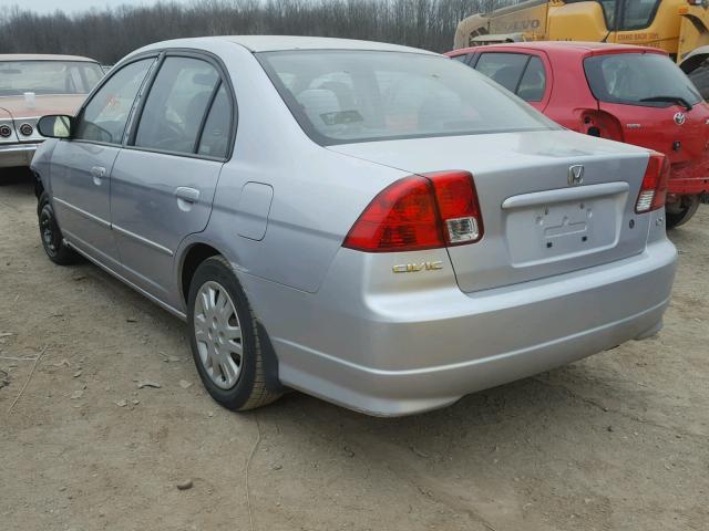 1HGES16535L030478 - 2005 HONDA CIVIC LX SILVER photo 3