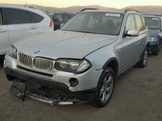 WBXPC93488WJ22853 - 2008 BMW X3 3.0SI SILVER photo 2