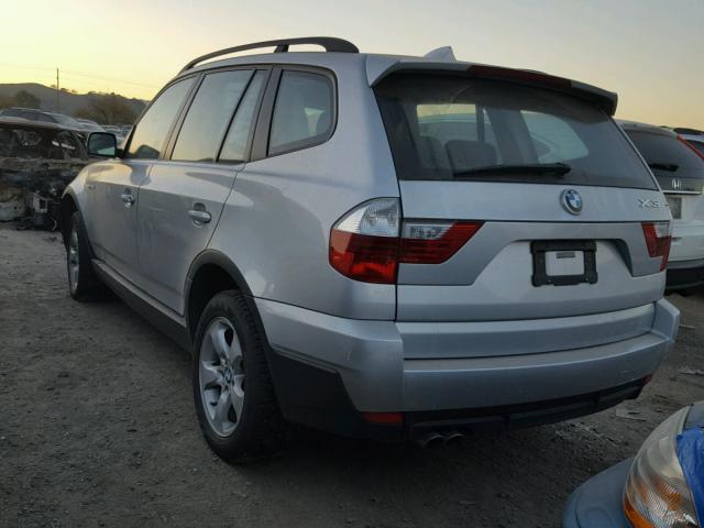 WBXPC93488WJ22853 - 2008 BMW X3 3.0SI SILVER photo 3