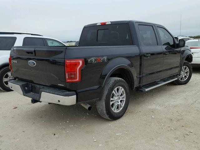 1FTEW1EF2GKD28851 - 2016 FORD F150 SUPER BLACK photo 4