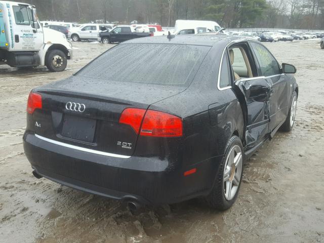 WAUDF78E98A026513 - 2008 AUDI A4 2.0T QU BLACK photo 4