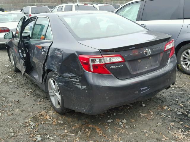 4T1BF1FK2EU333995 - 2014 TOYOTA CAMRY L GRAY photo 3