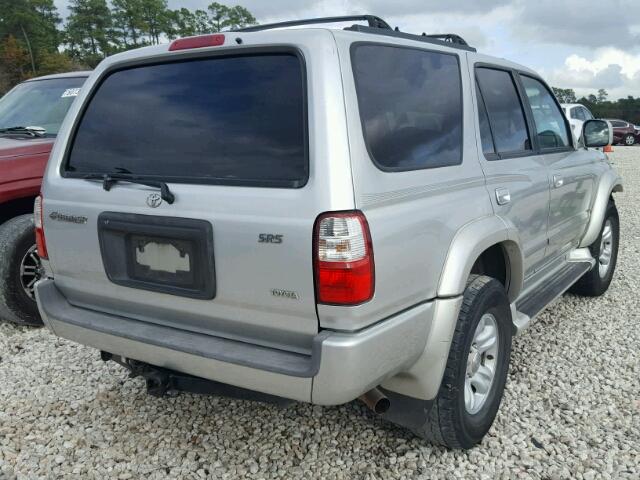 JT3GN86R310205287 - 2001 TOYOTA 4RUNNER SR SILVER photo 4