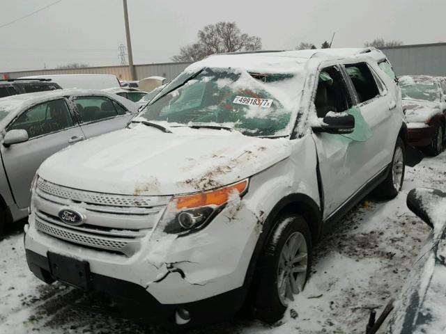 1FM5K8D87DGC04835 - 2013 FORD EXPLORER X WHITE photo 2