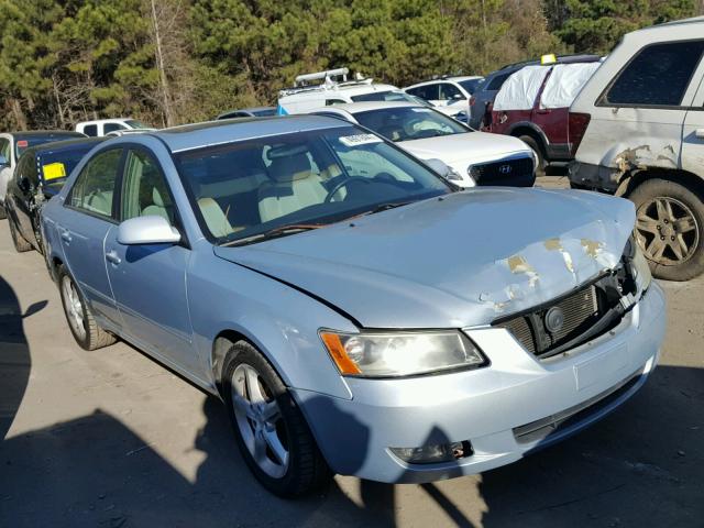 5NPEU46F37H216175 - 2007 HYUNDAI SONATA SE BLUE photo 1