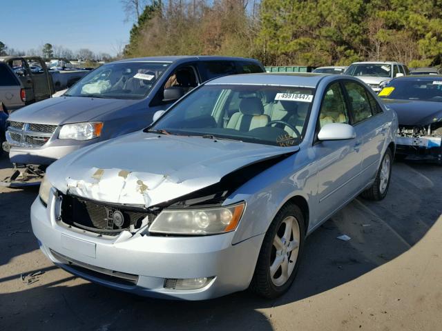 5NPEU46F37H216175 - 2007 HYUNDAI SONATA SE BLUE photo 2