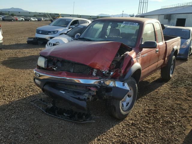 5TEWN72N64Z416928 - 2004 TOYOTA TACOMA XTR RED photo 2