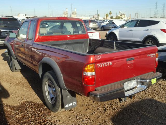 5TEWN72N64Z416928 - 2004 TOYOTA TACOMA XTR RED photo 3