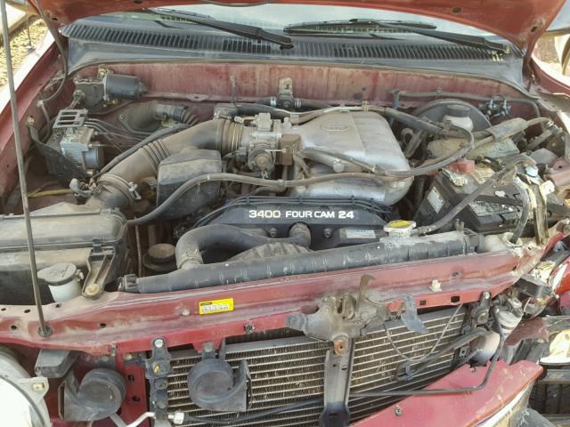 5TEWN72N64Z416928 - 2004 TOYOTA TACOMA XTR RED photo 7