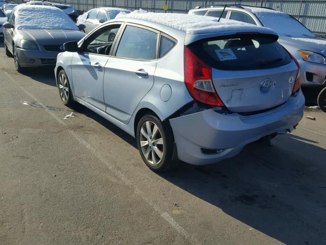 KMHCU5AE5DU098512 - 2013 HYUNDAI ACCENT GLS BLUE photo 3