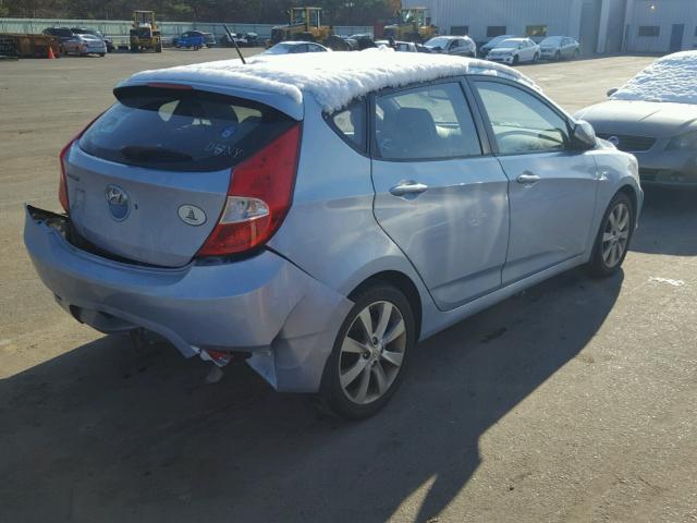 KMHCU5AE5DU098512 - 2013 HYUNDAI ACCENT GLS BLUE photo 4