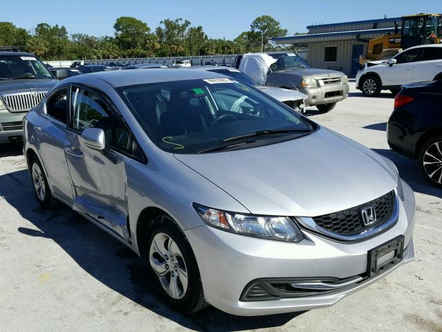 2HGFB2F54FH502910 - 2015 HONDA CIVIC LX SILVER photo 1