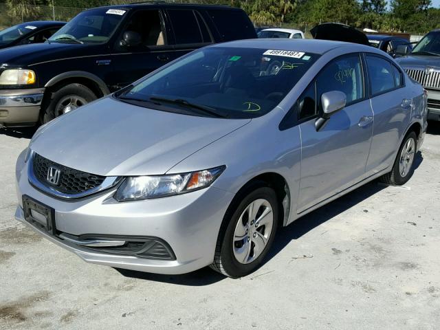 2HGFB2F54FH502910 - 2015 HONDA CIVIC LX SILVER photo 2