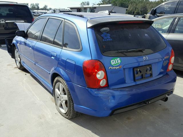 JM1BJ245131128754 - 2003 MAZDA PROTEGE PR BLUE photo 3