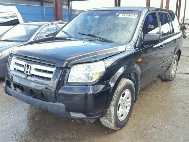 5FNYF28167B024101 - 2007 HONDA PILOT LX BLACK photo 2