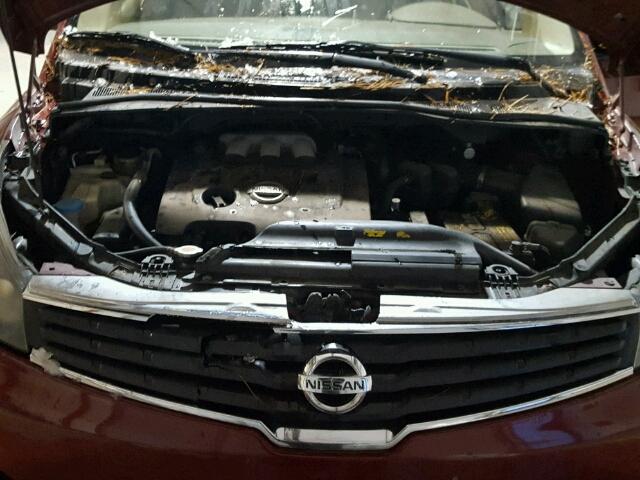 5N1BV28U38N117465 - 2008 NISSAN QUEST S RED photo 7