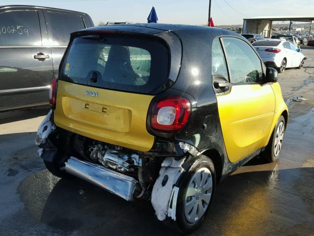 WMEFJ5DA1GK075832 - 2016 SMART FORTWO YELLOW photo 4