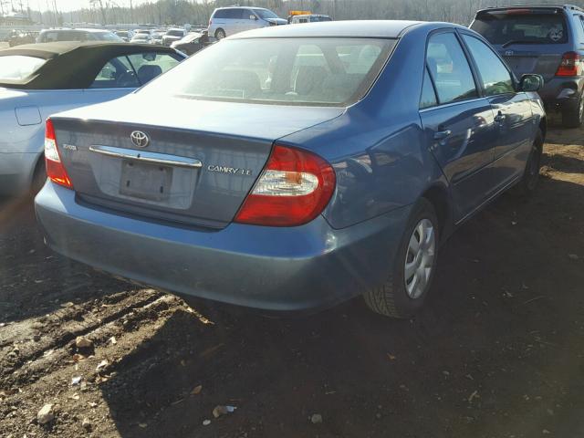 4T1BE32K14U813769 - 2004 TOYOTA CAMRY LE BLUE photo 4