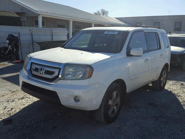 5FNYF38439B016685 - 2009 HONDA PILOT EX WHITE photo 2