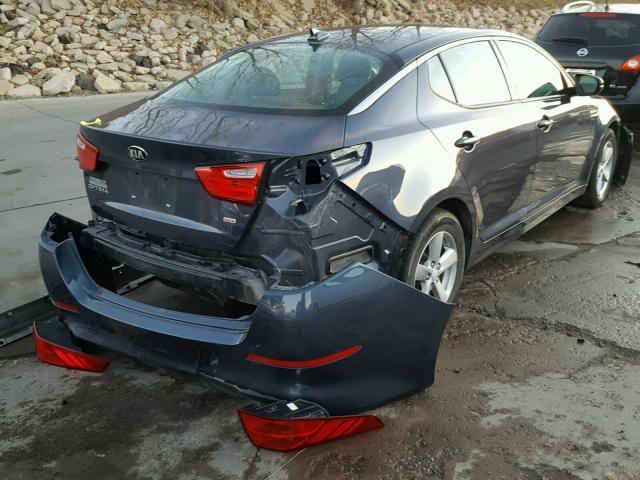 5XXGM4A75FG391241 - 2015 KIA OPTIMA LX BLUE photo 4