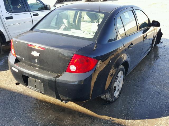 1G1AK55F077349615 - 2007 CHEVROLET COBALT LS BLACK photo 4