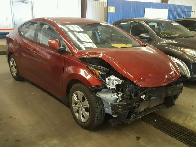 5NPDH4AE1GH700926 - 2016 HYUNDAI ELANTRA SE RED photo 1