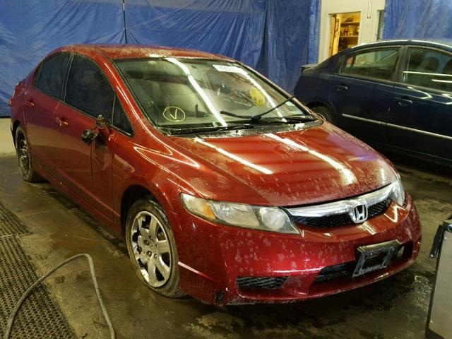 2HGFA1F53BH543682 - 2011 HONDA CIVIC LX RED photo 1