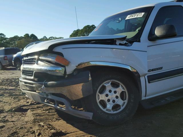 1GNEC13Z72R170939 - 2002 CHEVROLET TAHOE C150 WHITE photo 9