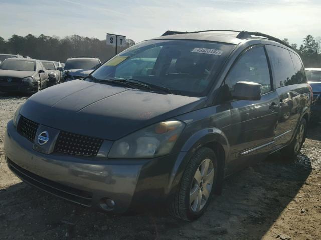 5N1BV28U14N329520 - 2004 NISSAN QUEST S GRAY photo 2