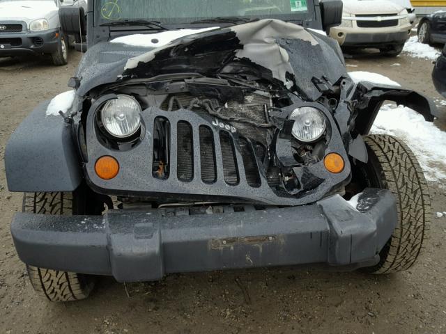 1J4FA24189L773312 - 2009 JEEP WRANGLER X BLACK photo 7