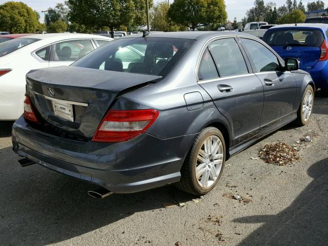 WDDGF54X79R058591 - 2009 MERCEDES-BENZ C 300 BLUE photo 4