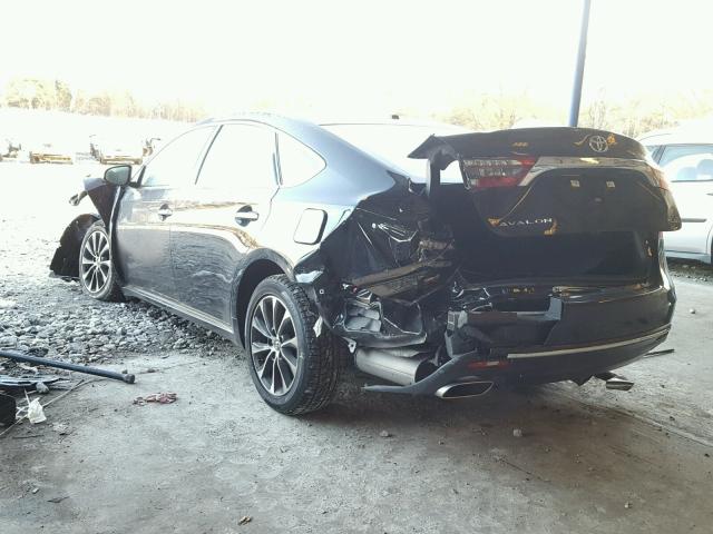 4T1BK1EB9GU198739 - 2016 TOYOTA AVALON XLE BLACK photo 3