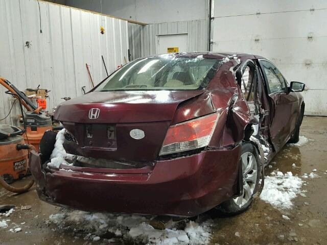 1HGCP2F85AA135196 - 2010 HONDA ACCORD EXL MAROON photo 4