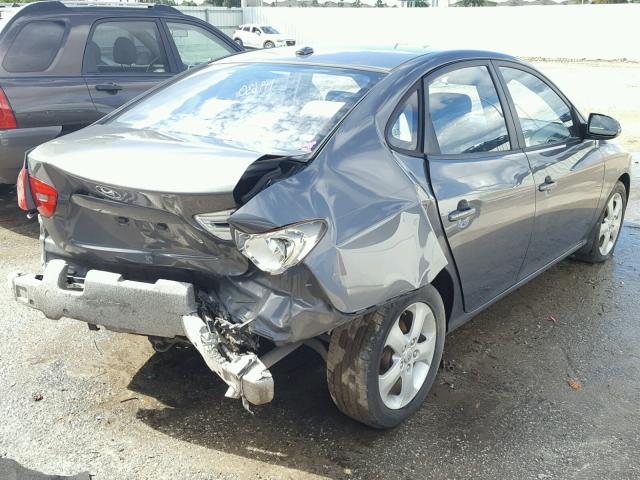 KMHDU46D38U580206 - 2008 HYUNDAI ELANTRA GL GRAY photo 4