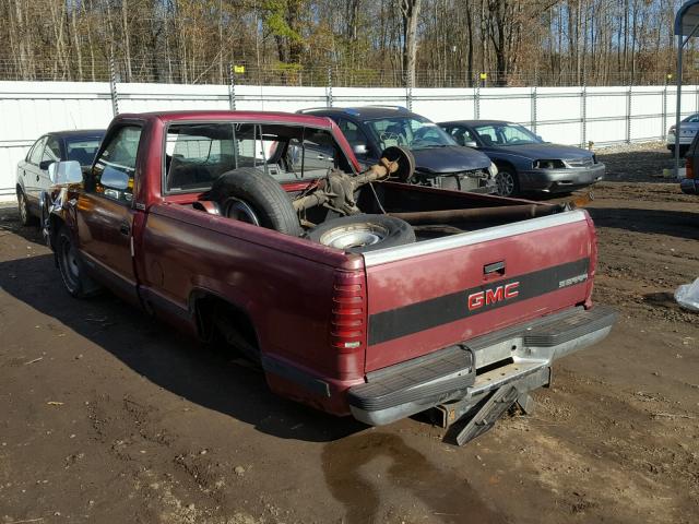 1GTDC14Z6KZ543309 - 1989 GMC SIERRA C15 BURGUNDY photo 3