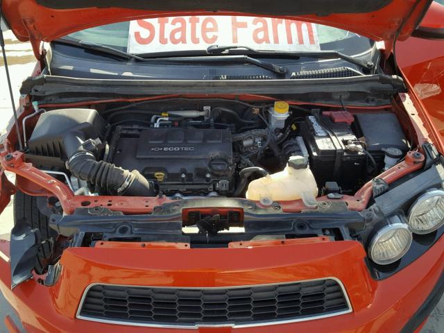 1G1JC5SB7D4195559 - 2013 CHEVROLET SONIC LT ORANGE photo 7