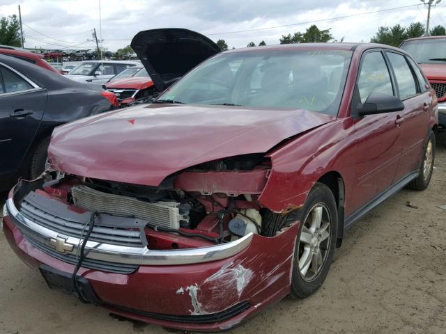 1G1ZT648X5F143309 - 2005 CHEVROLET MALIBU MAX წითელი ფოტო 2