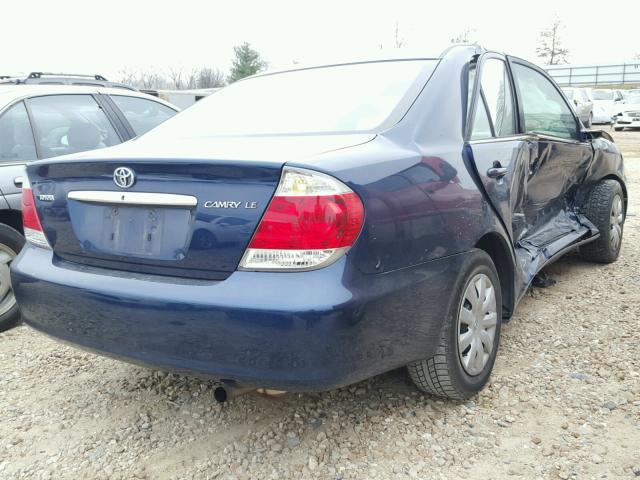 4T1BE30K25U005287 - 2005 TOYOTA CAMRY LE ლურჯი ფოტო 4