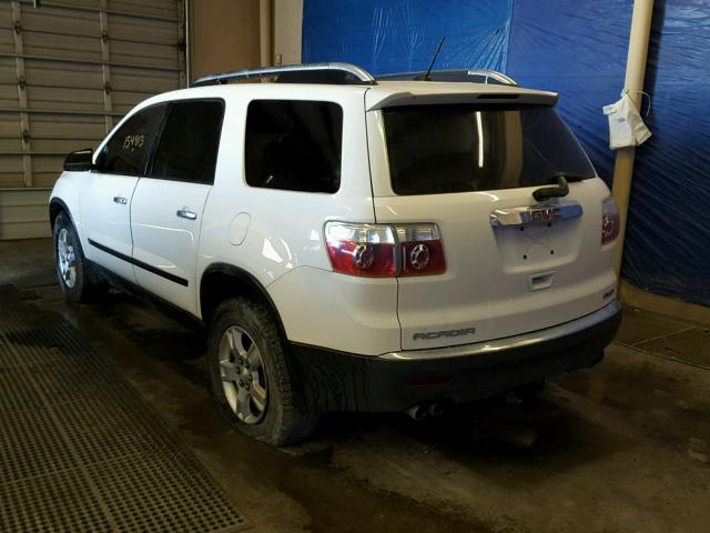 1GKEV13D79J151604 - 2009 GMC ACADIA SLE WHITE photo 3