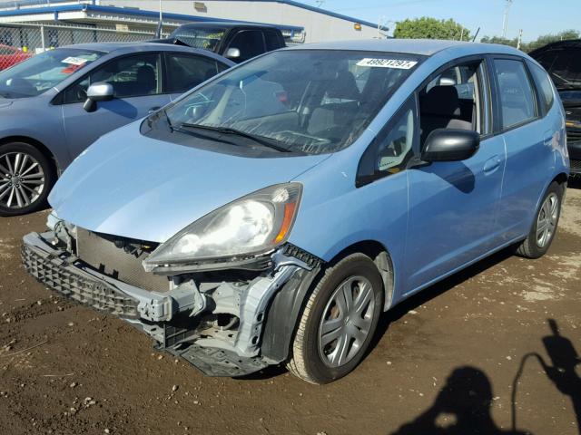 JHMGE8H20AC030585 - 2010 HONDA FIT BLUE photo 2