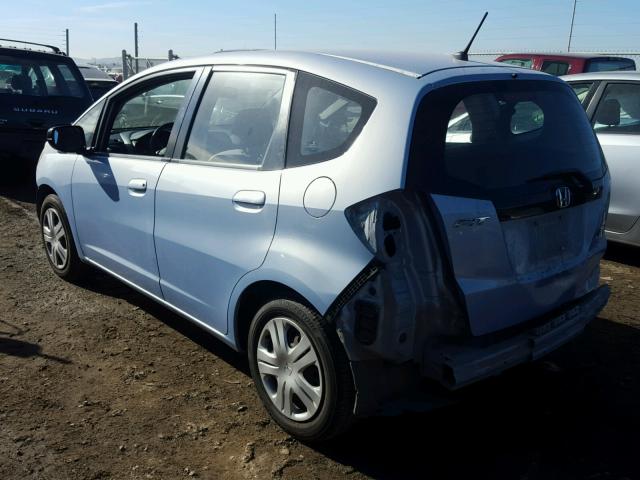 JHMGE8H20AC030585 - 2010 HONDA FIT BLUE photo 3