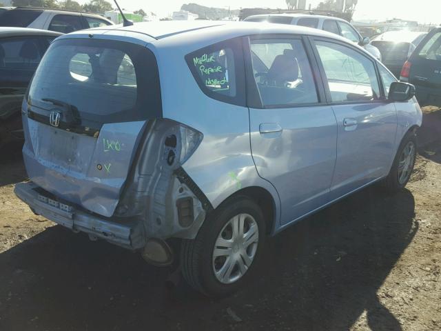 JHMGE8H20AC030585 - 2010 HONDA FIT BLUE photo 4