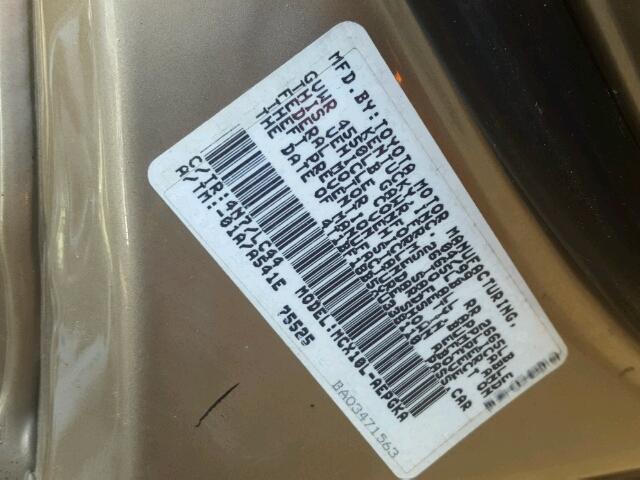 4T1BF18B5XU338110 - 1999 TOYOTA AVALON BEIGE photo 10